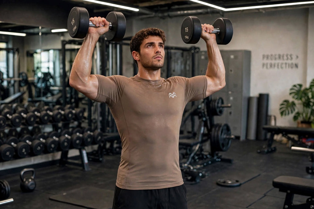 Men Half sleeve rapid dry | Body fit | Mocha mousse