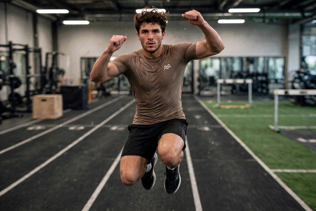 Men Half sleeve rapid dry | Body fit | Mocha mousse