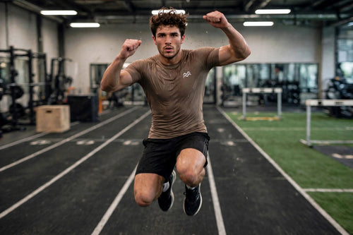 Men Half sleeve rapid dry | Body fit | Mocha mousse
