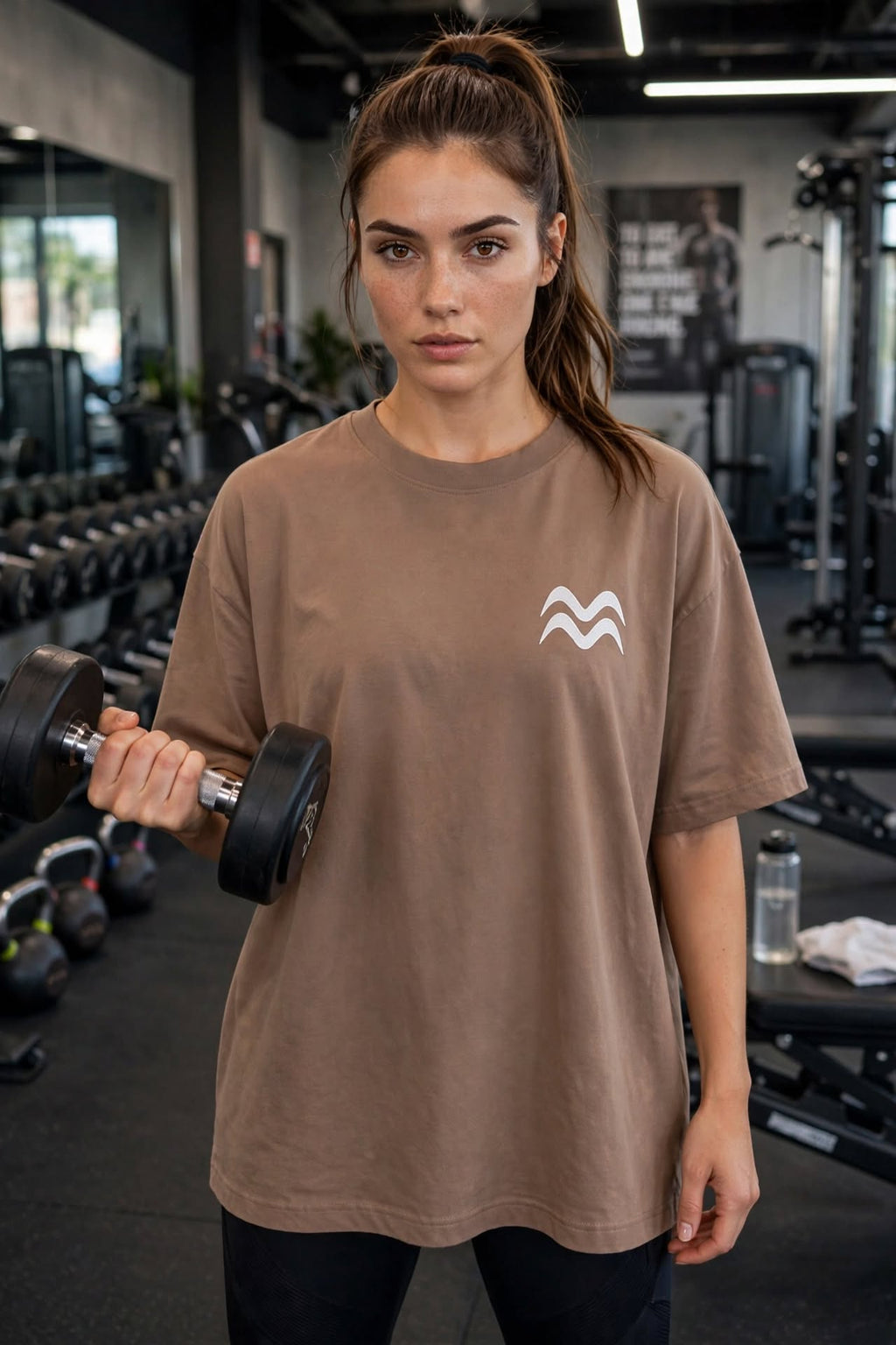 Women oversized t shirt | Desert brown colour