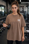 Women oversized t shirt | Desert brown colour